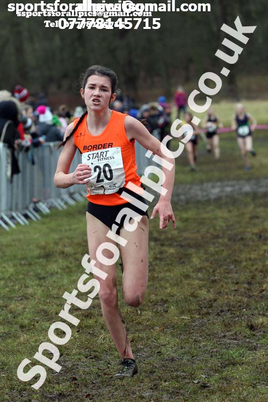 Girls under-15s, 2018 Northern Cross Country Champs., Harewood House, Leeds. Photo: David T. Hewitson/Sports for All Pics